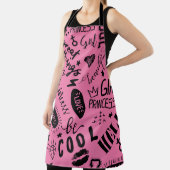 Mädchen kalligrafisch: Nahtloses Modedesign Schürze (InSitu)