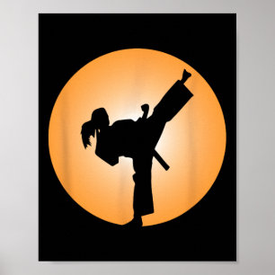 Mädchen Kampfsport T-Shirt Poster