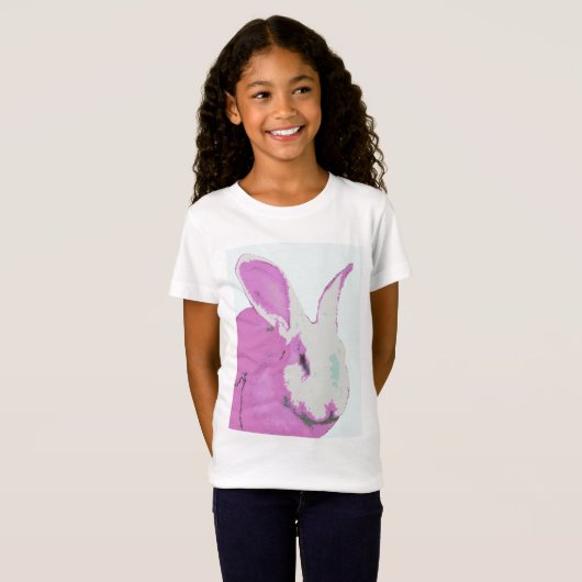 Mädchen-Kaninchen-grafischer T - Shirt - Kinder (Vorne ganz)