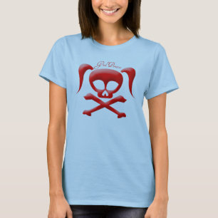 Mädchen kapert Spaghetti-Spitze T-Shirt