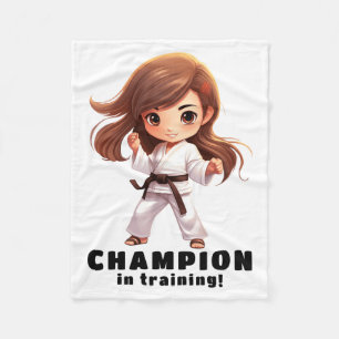 Mädchen Karate Martial Arts T-Shirt Fleecedecke