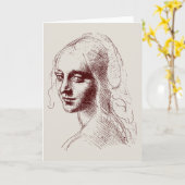 Mädchen Karte (Gelbe Blume)