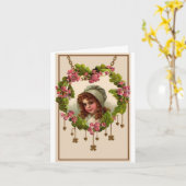 Mädchen-Karte St. Patricks Tages Karte (Gelbe Blume)