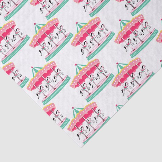 Mädchen Karussell-Muster Party-Papiertaschentuch Seidenpapier (Ausschnitt)
