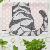 Mädchen-Katze 02 Handtuch (Gefaltet)