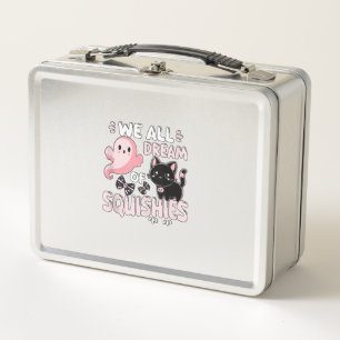 Mädchen Katze Rosa Halloween Squishy Wir träumen a Metall Brotdose