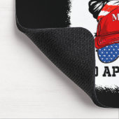 Mädchen keine Entschuldigung Maga 2024 Messy Bun A Mousepad (Ecke)