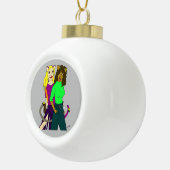 Mädchen Keramik Kugel-Ornament (Rechts)