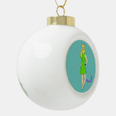 Mädchen Keramik Kugel-Ornament (Links)