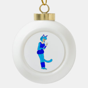 Mädchen Keramik Kugel-Ornament