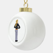 Mädchen Keramik Kugel-Ornament (Rechts)