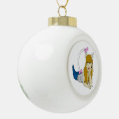 Mädchen Keramik Kugel-Ornament (Links)