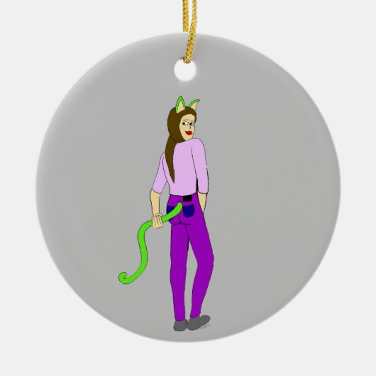 Mädchen Keramik Ornament (Vorne)