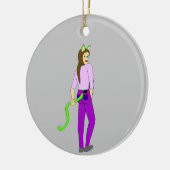 Mädchen Keramik Ornament (Links)