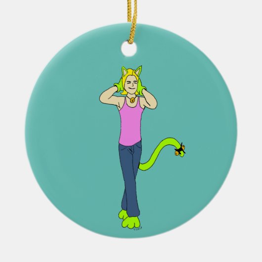 Mädchen Keramik Ornament (Vorne)