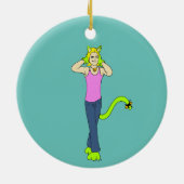 Mädchen Keramik Ornament (Hinten)