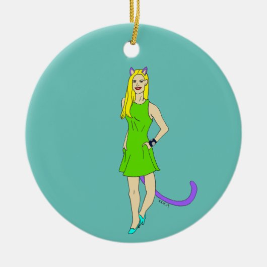 Mädchen Keramik Ornament (Vorne)