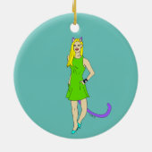 Mädchen Keramik Ornament (Hinten)