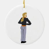 Mädchen Keramik Ornament (Hinten)