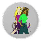 Mädchen Keramikknauf (Vorderseite)