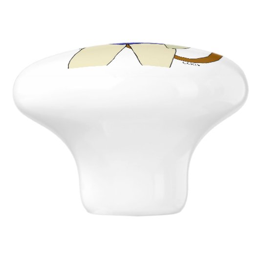 Mädchen Keramikknauf (Seitenansicht)