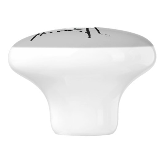 Mädchen Keramikknauf (Seitenansicht)