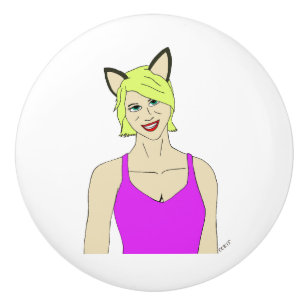 Mädchen Keramikknauf