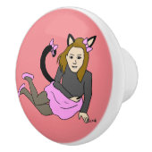 Mädchen Keramikknauf (Rechts)