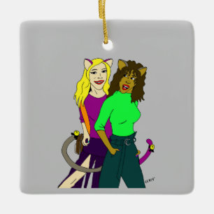 Mädchen Keramikornament