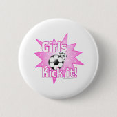 Mädchen Kick it Button (Vorderseite)