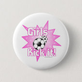 Mädchen Kick it Button (Vorderseite)