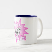 Mädchen Kick it Zweifarbige Tasse (VorderseiteRechts)