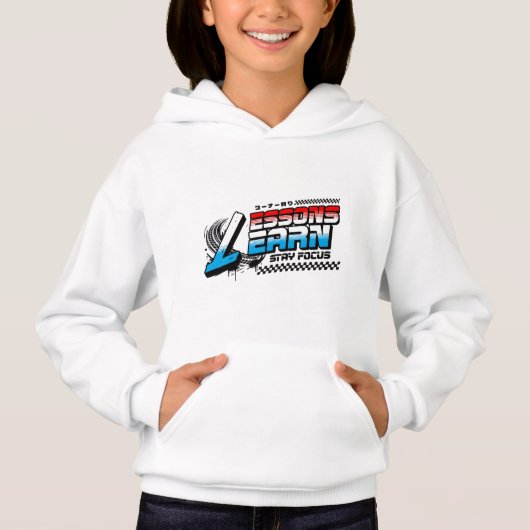 MÄDCHEN/KINDER FOKUS LERNEN PULLOVER HOODIE (Vorderseite)