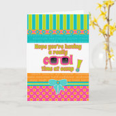 Mädchen Kinder im Lager wirklich Cool Zeit Pink So Karte (Gelbe Blume)