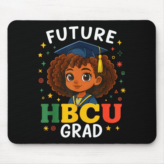 Mädchen Kinder Zukunft Hbcu Absolvent Geschichte S Mousepad (Vorne)