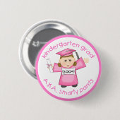 Mädchen-Kindergarten-Absolvent/Abschluss Button (Vorne & Hinten)