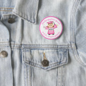 Mädchen-Kindergarten-Absolvent/Abschluss Button (Beispiel)