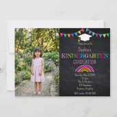 Mädchen Kindergarten Bild Abschlussfeier Einladung (Vorderseite)