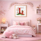 Mädchen-Kinderzimmer Brief L Fee Floral Poster