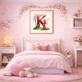 Mädchen-Kinderzimmer Buchstabe K Feen Blumenmuster Poster