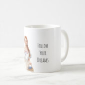 Mädchen Kleid Rothaarige Kaffeetasse (VorderseiteRechts)