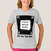 Mädchen Kleidung Bild Fotovorlage hinzufügen Mädch T-Shirt (Vorderseite)