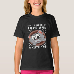 Mädchen Kleidung Eine Niedliche Katze Mädchen Kind T-Shirt