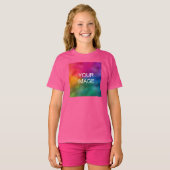 Mädchen Kleidung hinzufügen Bild Wow rosa Vorlage  T-Shirt (Vorne ganz)