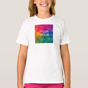 Mädchen Kleidung Vorderseite und Rückseite Design  T-Shirt