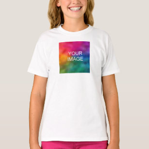 Mädchen Kleidung Vorderseite und Rückseite Design  T-Shirt