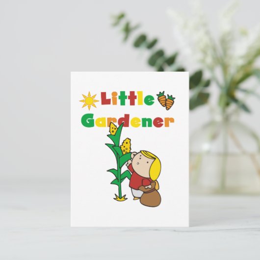 Mädchen-kleine Gärtner-T-Shirts und Geschenke Postkarte (Stehend Vorderseite)
