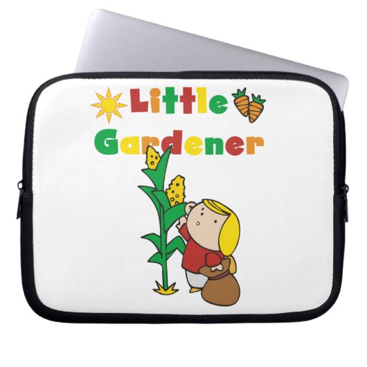 Mädchen-kleiner Gärtner Laptopschutzhülle (Vorderseite)