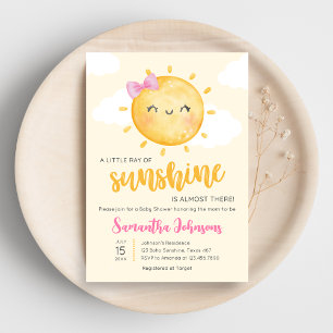 Mädchen Kleiner Sonnenschein Baby Shower Einladung