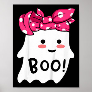 Mädchen Kleinkind Happy Halloween Geist Mit Bandan Poster